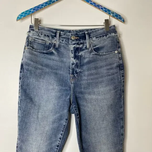 GOOD AMERICAN Good Waist Extreme Deep V Jeans - Picture 3 of 9